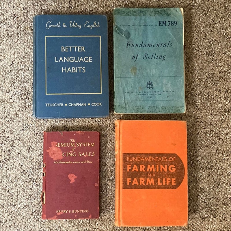 Vintage Textbook Set