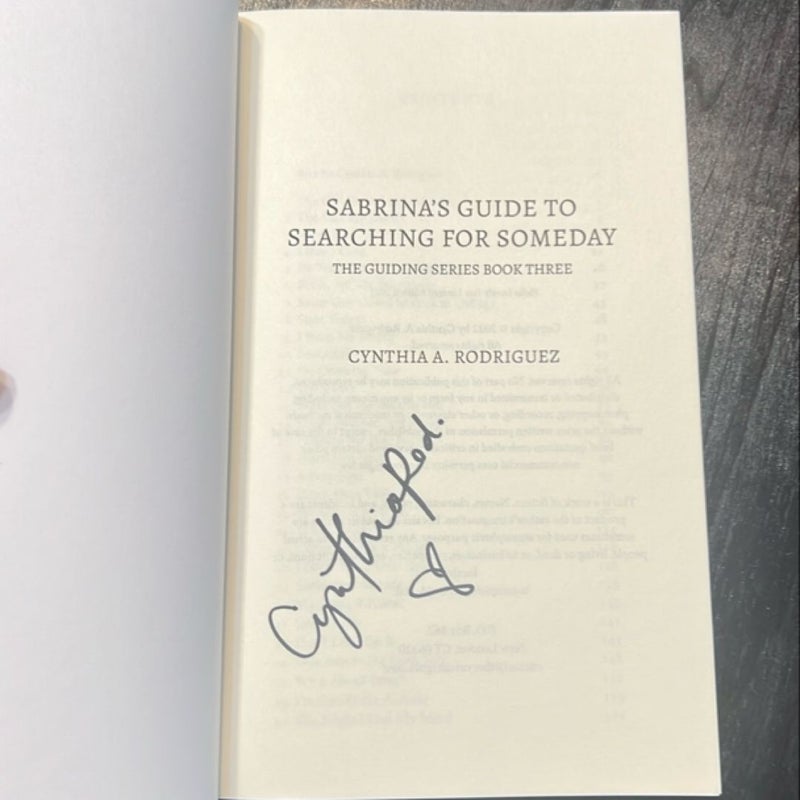 Sabrina’s Guide to Searching for Someday (SIGNED)