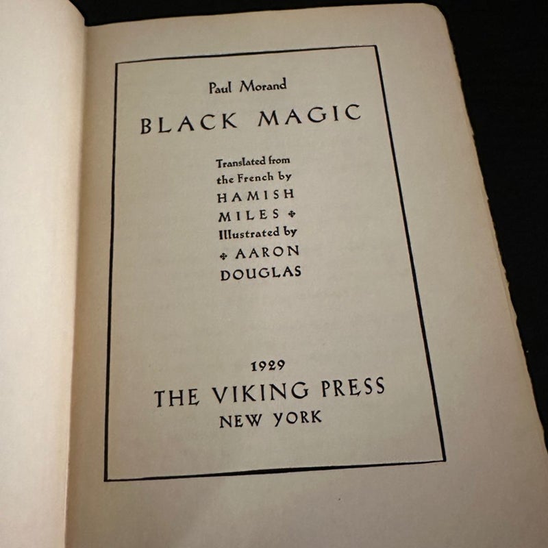 BLACK MAGIC  Paul Morand  1929 First English Printing  