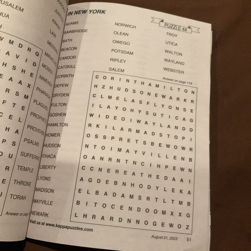 Blue Ribbon Word-Finds Large Print