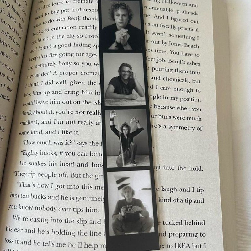 Heath Ledger mini photobooth strip bookmark