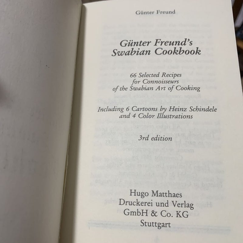 Günter Freund’s Swabian Cookbook
