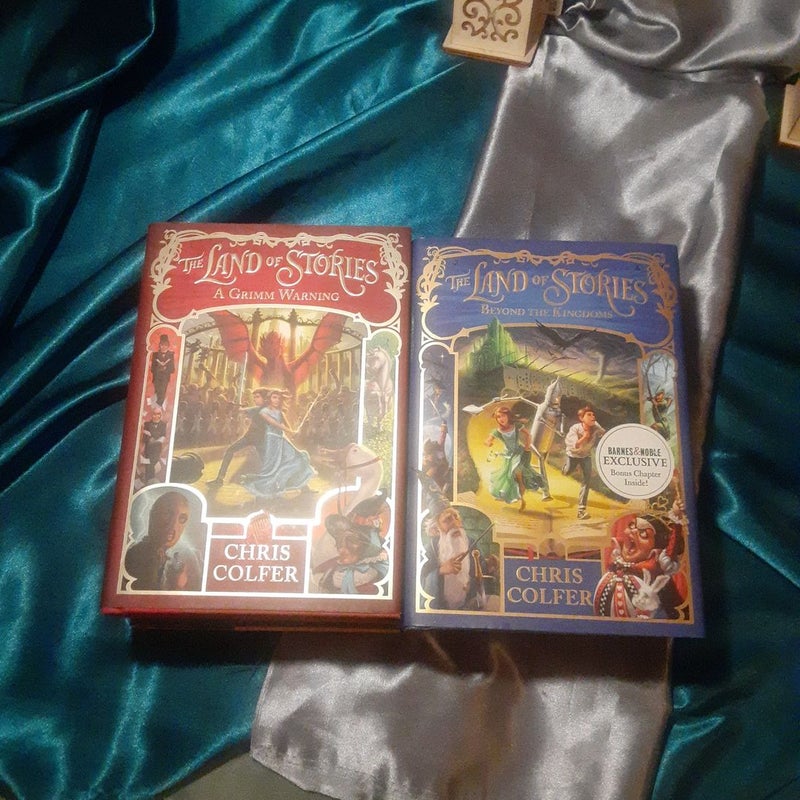 The Land of Stories books 1,2,3,4 lot: the Wishing Spell, Enchantress Returns, A Grimm Waening, Beyond the Kingdoms