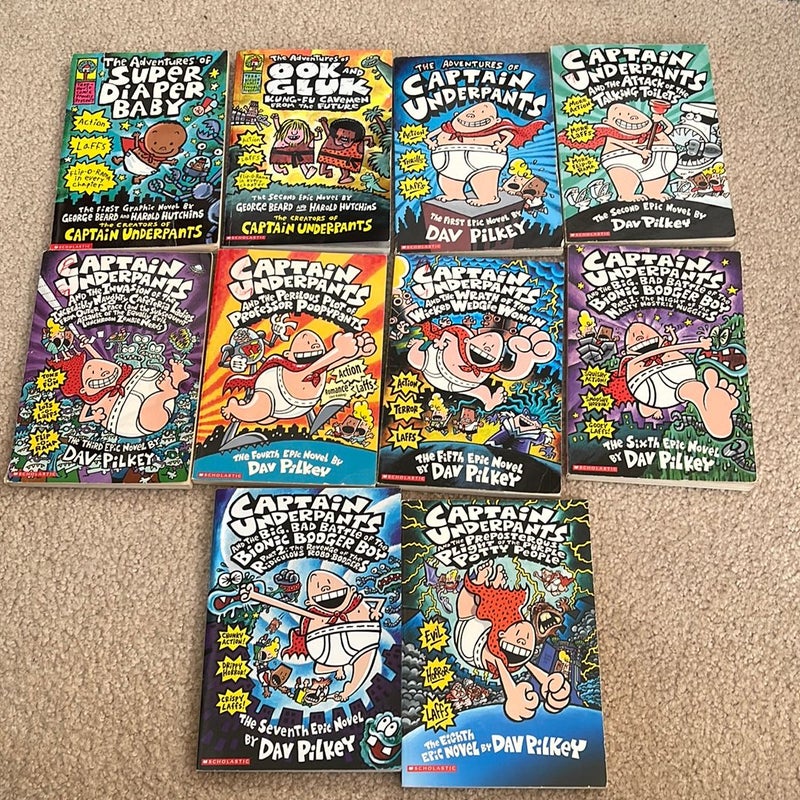 Captain Underpants 10 book set
