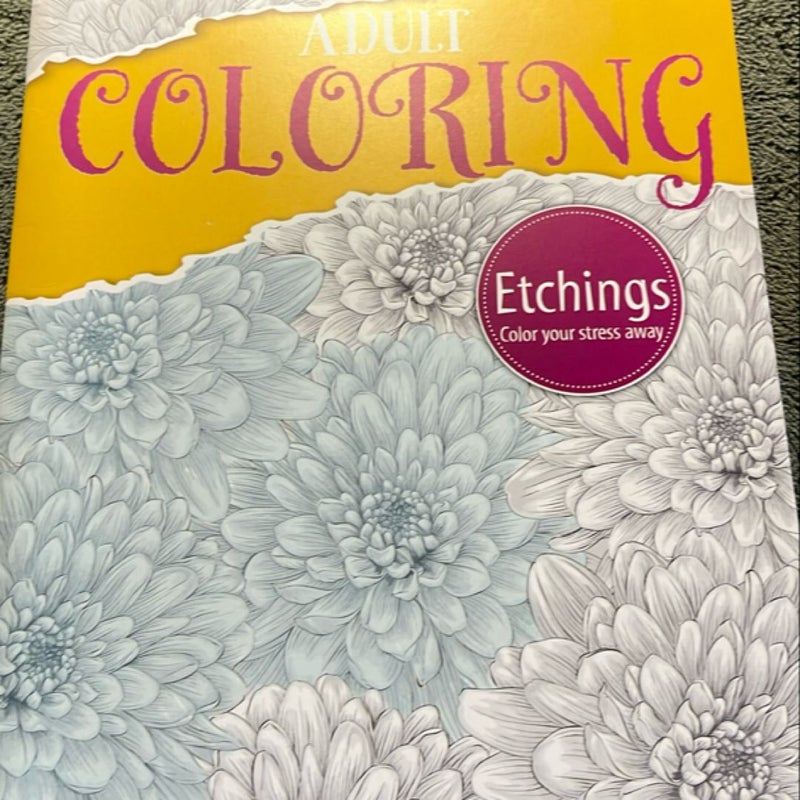 Adult Coloring Etchings 