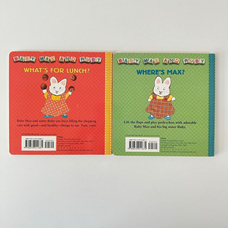 Baby Max and Ruby, Shopping, Peek-A-Book book bundle