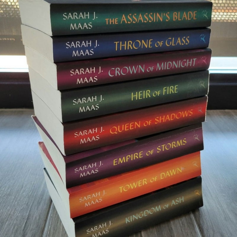 THRONE OF GLASS TOG FULL SERIES #1-7 SARAH J. MAAS PAPERBACK ROMANCE FANTASY 1ST ED