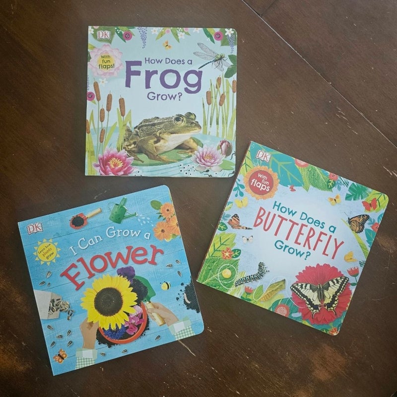 Growing Lift Flap Board Books by DK Set of 3