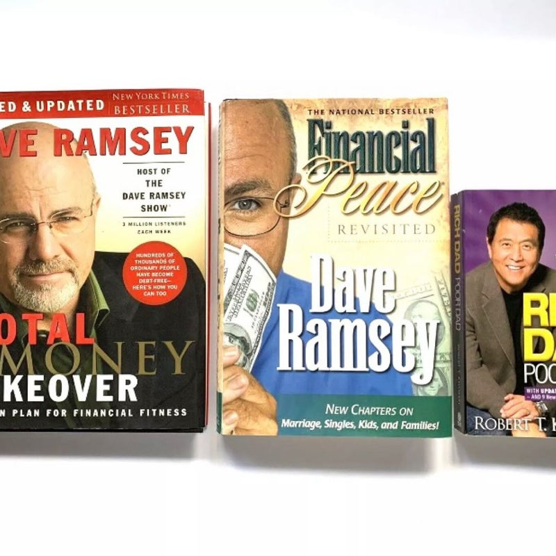 Personal Finance Book Bundle(Lot Of 3) Dave Ramsey Rich Dad Poor Dad +