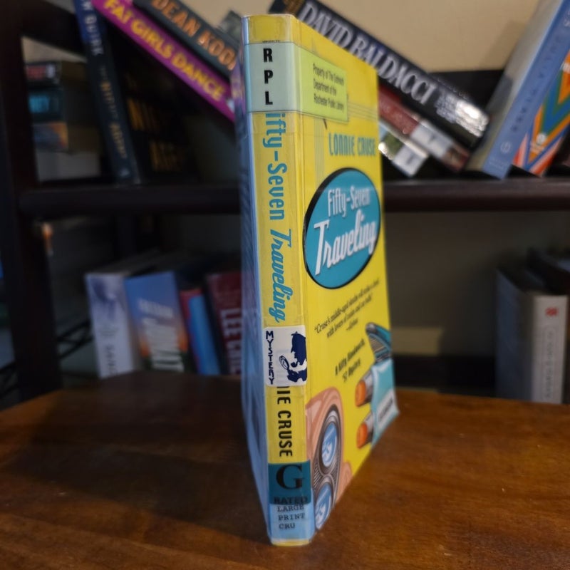 LARGE PRINT Fifty-Seven Traveling, Kitty Bloodworth Mystery #2 (ex-library)
