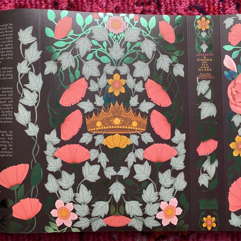 A Crown of Ivy and Glass Bookishbox Dust jacket