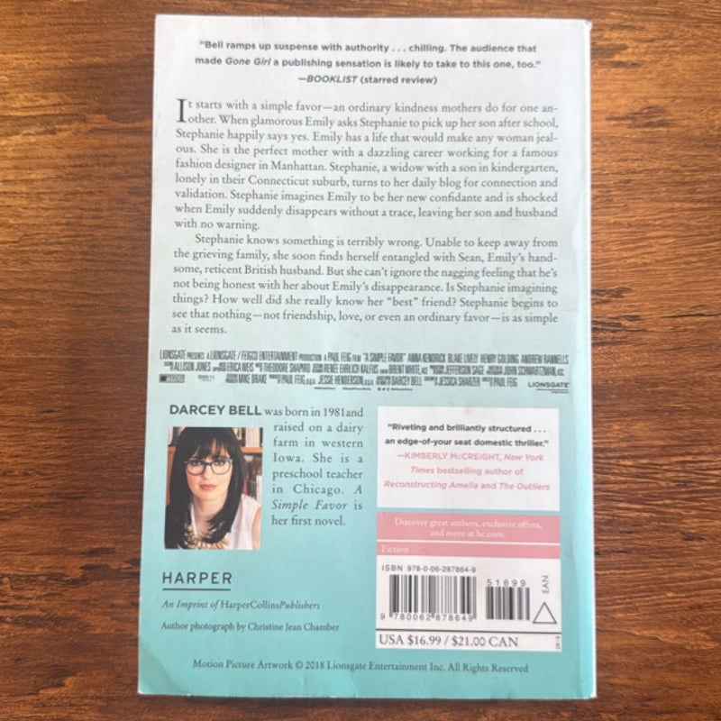 A Simple Favor [Movie Tie-In]