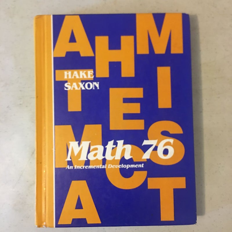 Saxon Math 76 by Hake -Saxon, Hardcover | Pangobooks Saxon Math 76 by Hake -Saxon, Hardcover | Pangobooks