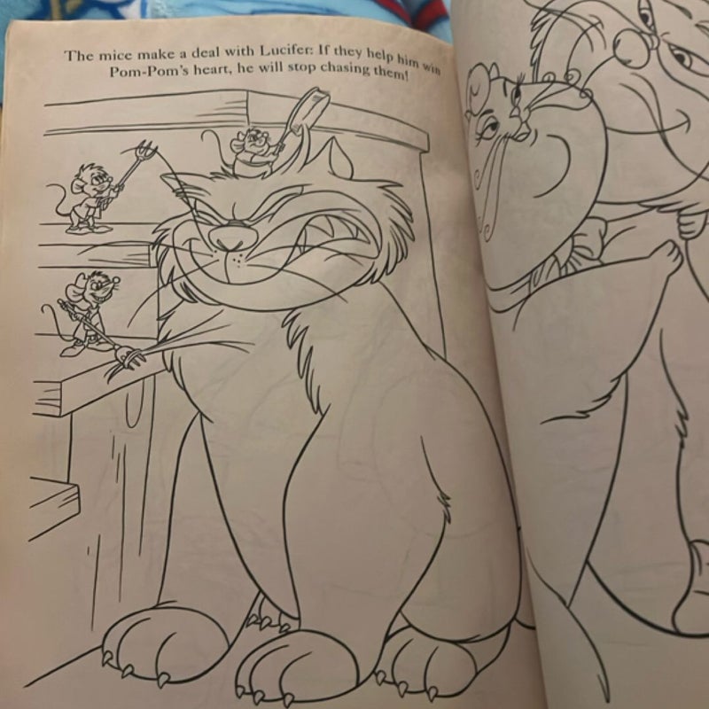 Vintage 90s Cinderella coloring book 