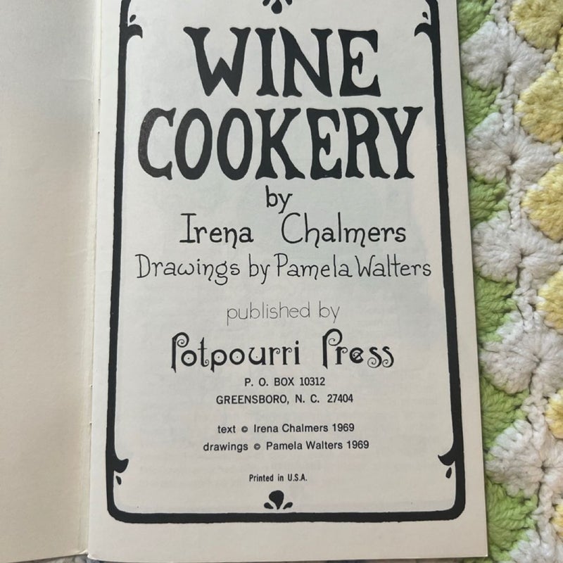 Wine Cookery Recipe Book