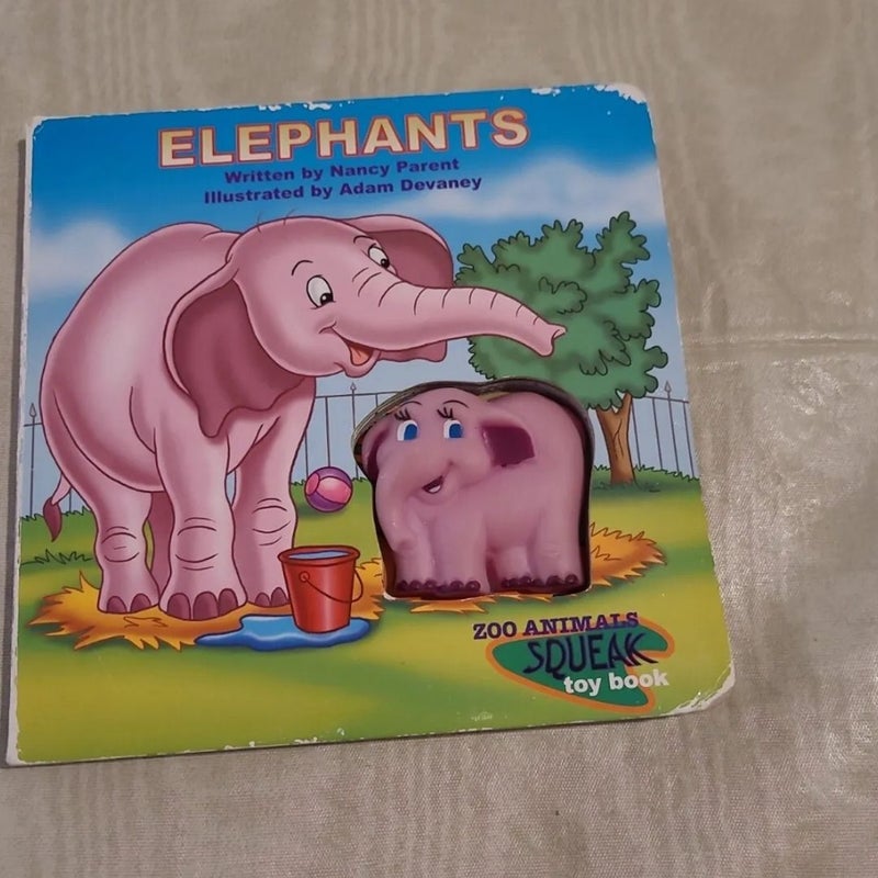 Elephants Zoo Animals squeak toy