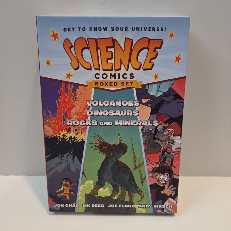Science Comics Boxed Set: Volcanoes, Dinosaurs, and Rocks and Minerals ...