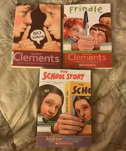 Andrew Clements Bundle - No Talking, Frindle and The School Story