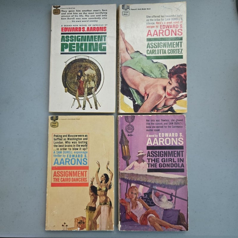 Lot (4) Sam Durell Vintage Suspense Paperbacks