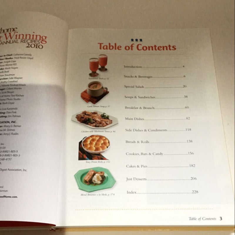 Taste of Home Contest Winning Annual Recipes 2010