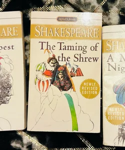 The Tempest,The Taming Of The Shrew ,A Midsummer Night’s Dream