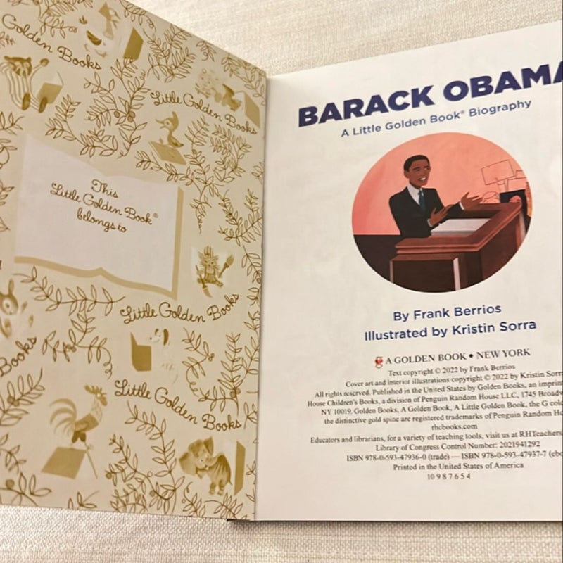 Barack Obama: a Little Golden Book Biography