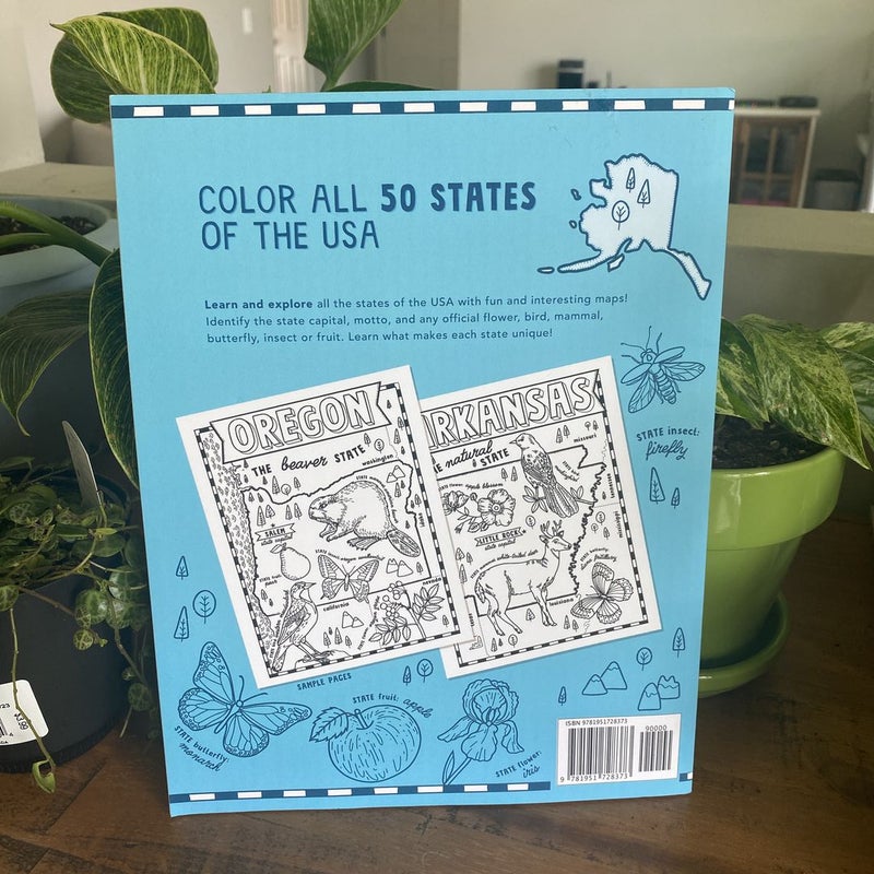 The United States of America Coloring Book by Jen Racine, Paperback