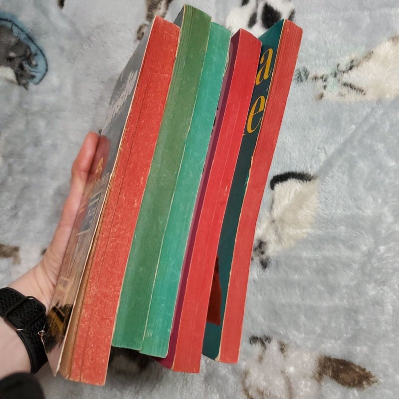 The Body in the Library, Partners in Crime, Passenger to Frankfurt, Nemesis, The Labors of Hercules (colored page edges bundle)