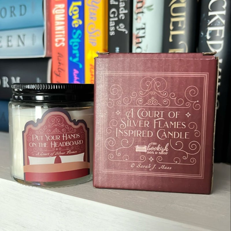 A Court of Silver Flames candle