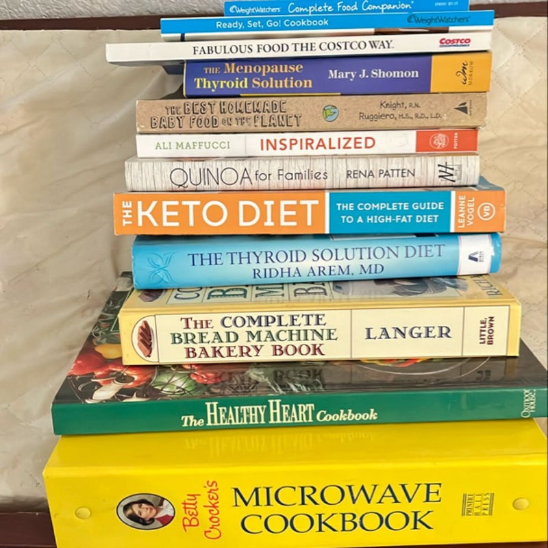 Lot of 12 “cook” books