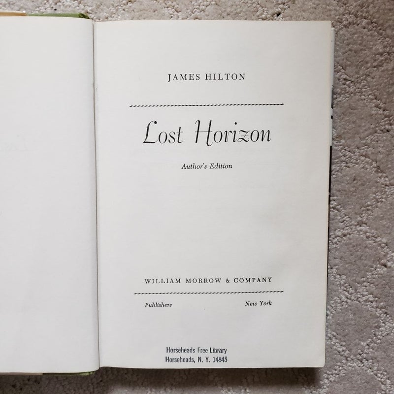 Lost Horizon (28th Author's Edition Printing, 1973) 