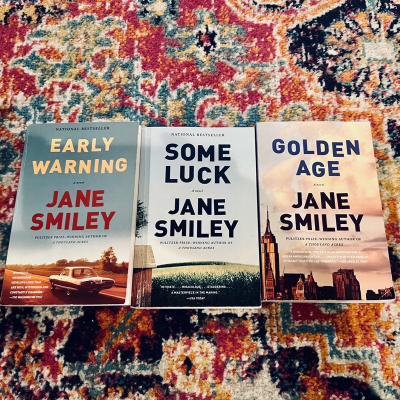 Jane Smiley, Trilogy, Some Luck, Early Warning & Golden Age Trade PB VG