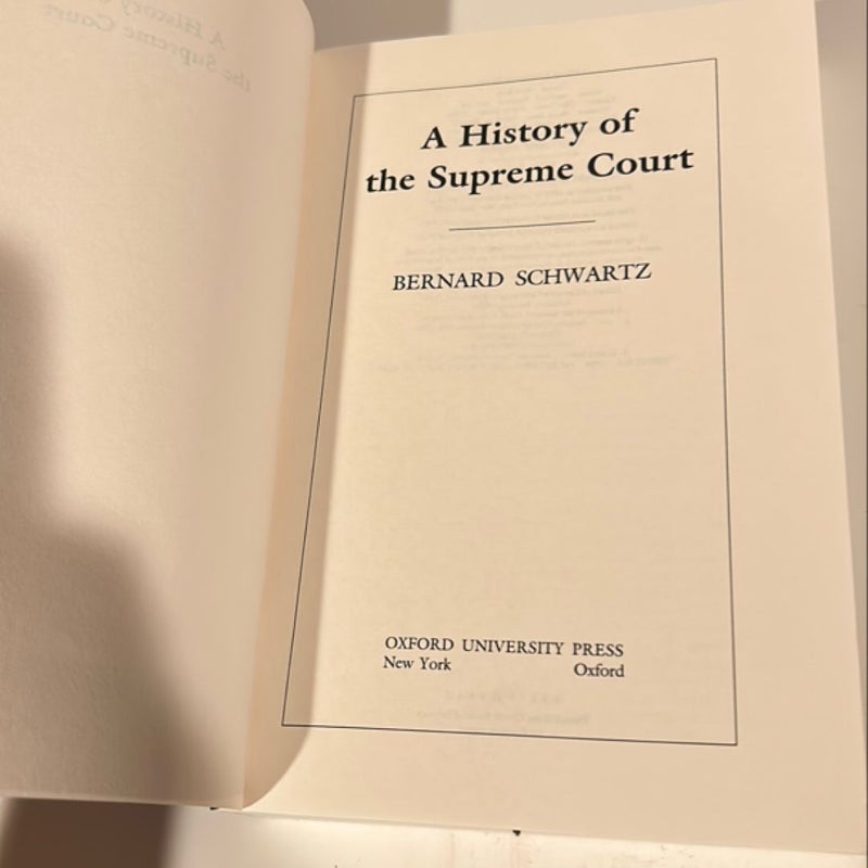 A History of the Supreme Court