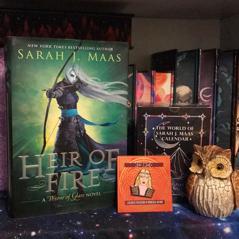 Heir of Fire *Out-of-Print* Cover with Sarah J Maas inspired items 