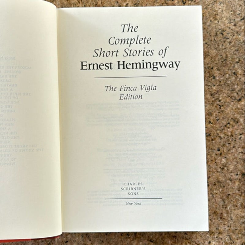 The Complete Short Stories of Ernest Hemingway 