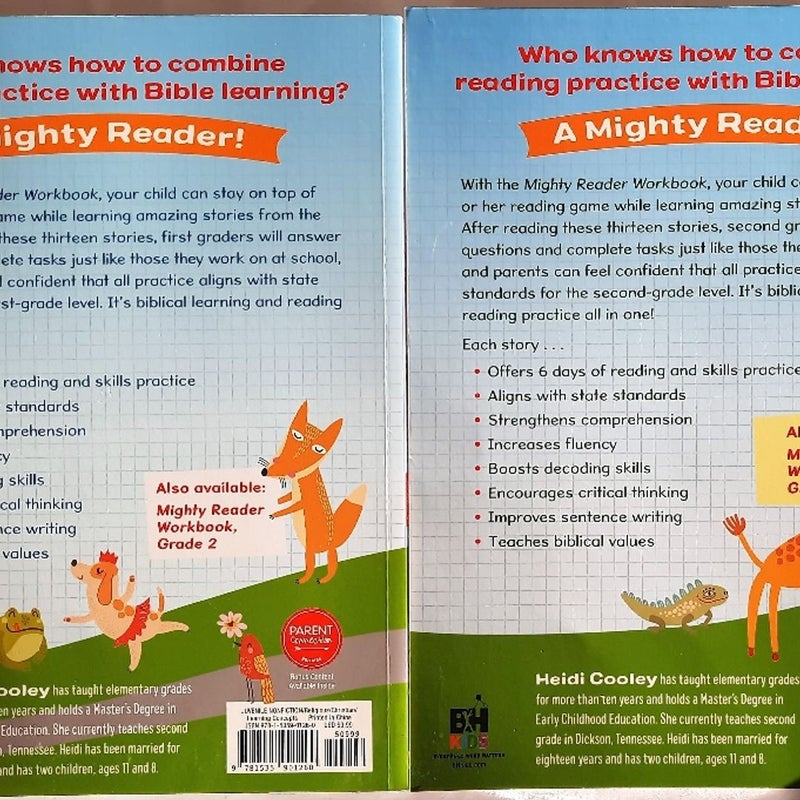 Mighty Reader Workbook Set (New, Pbk, 2018, B&H Kids) 1st & 2nd
