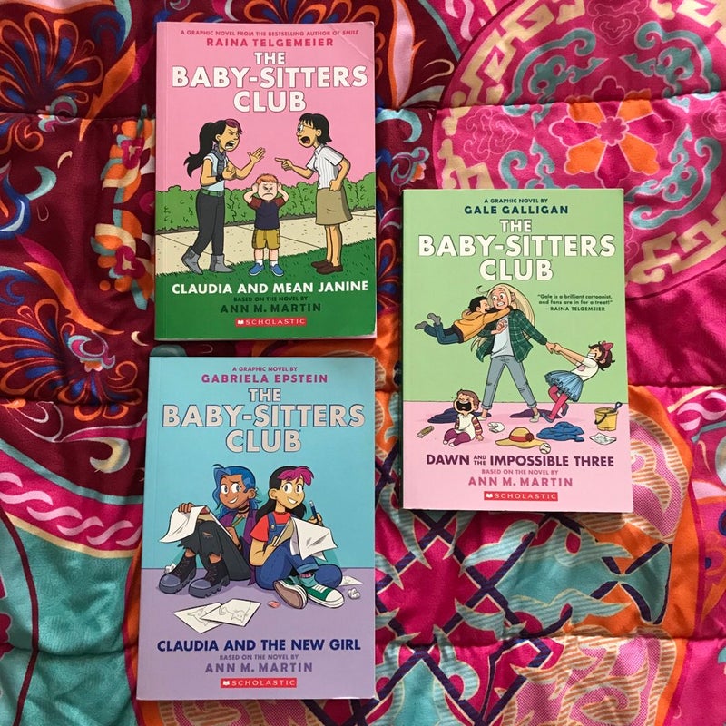 The Babysitters Club 3-Book Collection (Claudia and Mean Janine, Dawn and The Impossible Three, & Claudia and the New Girl)