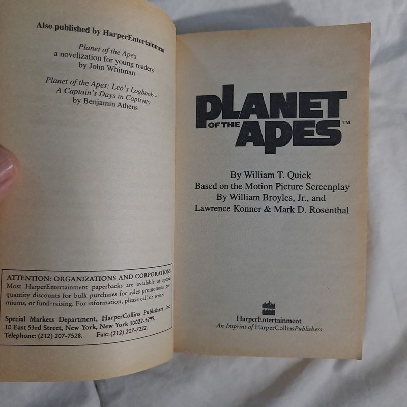 Planet of the Apes paperback by William Quick