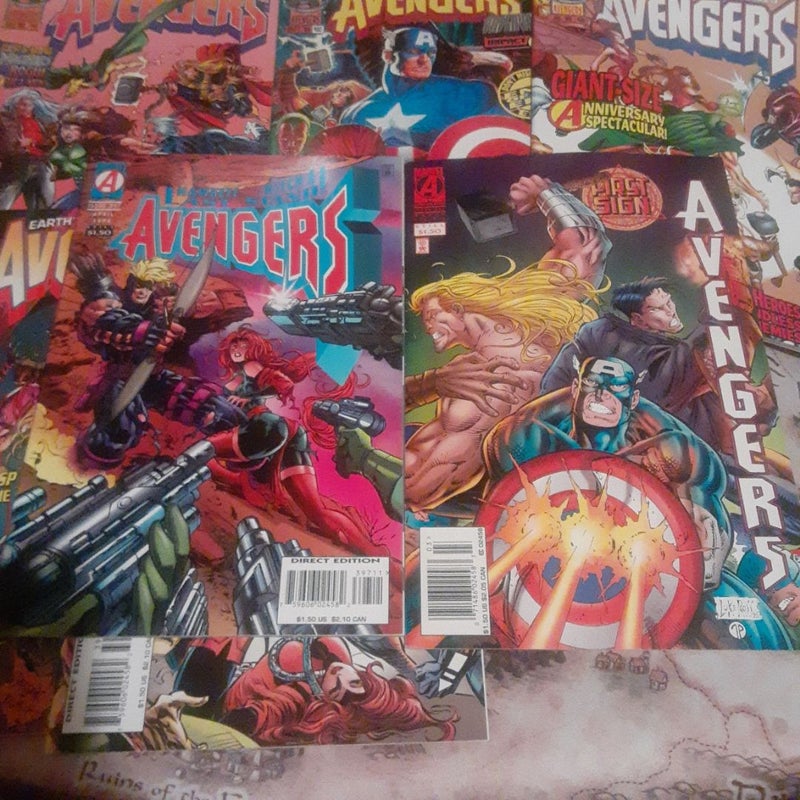 Avengers comic lot issues 396,397,398,399,400,401,402