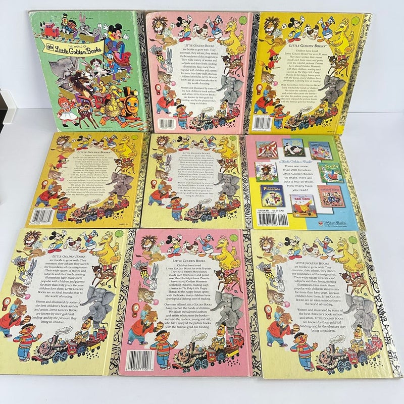 Mickey/Minnie Little Golden Books-Lot of 9