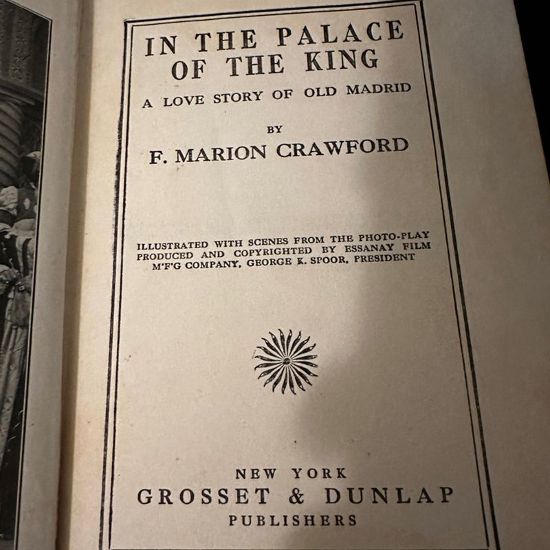 Antique 1900 Book In the Palace of the King by F. Marion Crawford