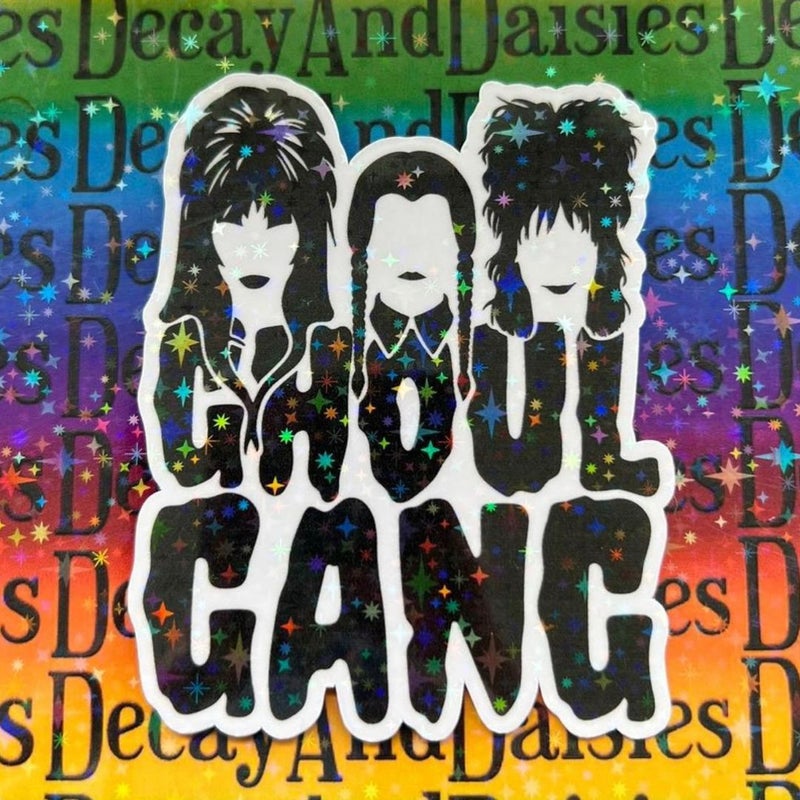 Ghoul Gang Inspired Goth Girls Holographic Sticker