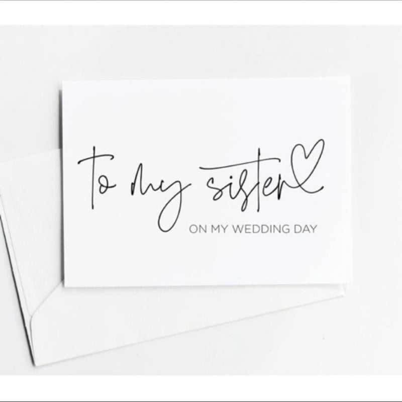 Wedding Day Card (Sister)