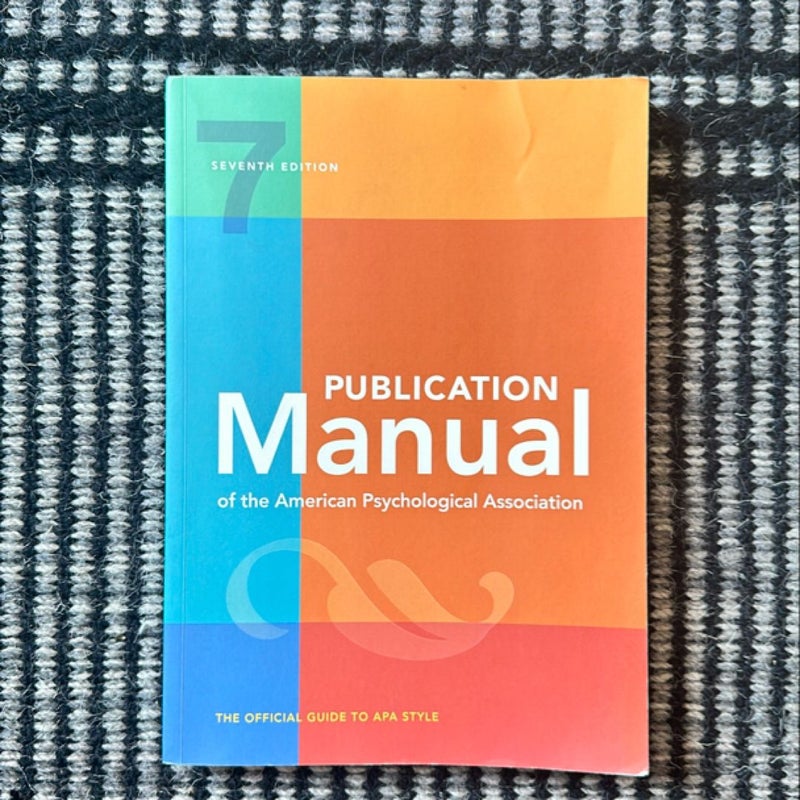 Publication Manual of the American Psychological Association