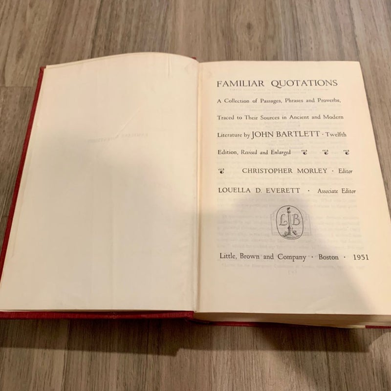 Bartlett’s Familiar Quotations (12th Edition)