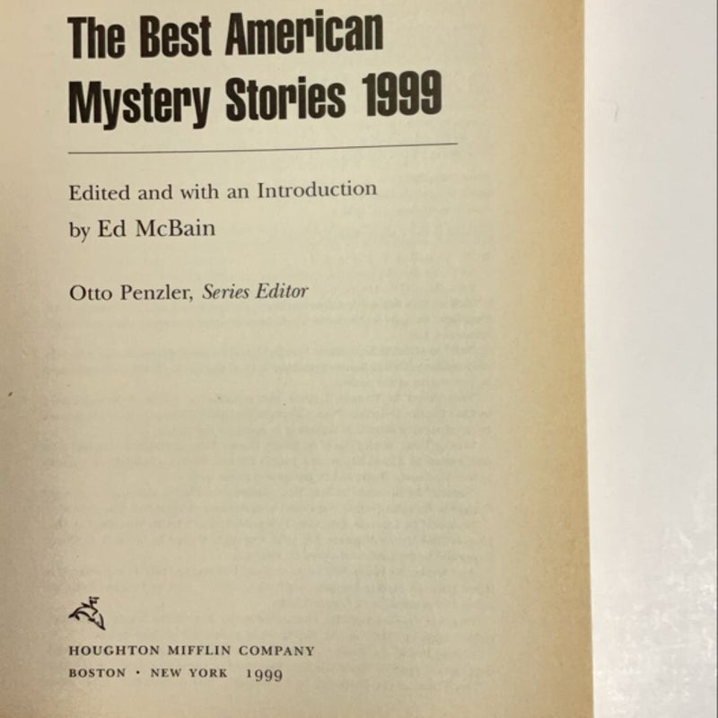 The Best American Mystery Stories 1999