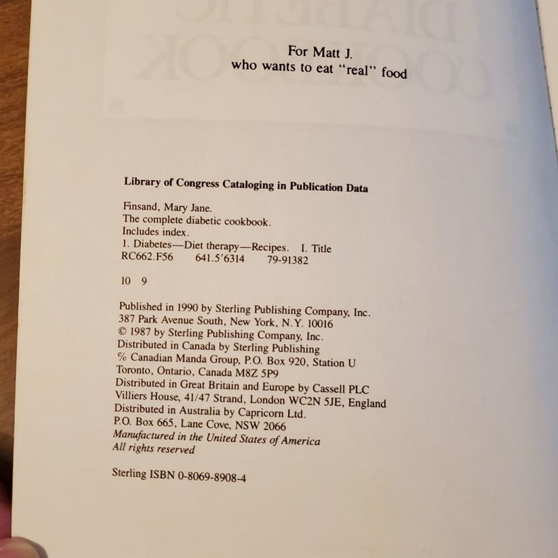 The Complete Diabetic Cookbook
