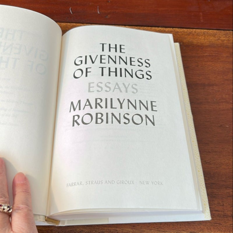 The Givenness of Things (1st Ed/1st)