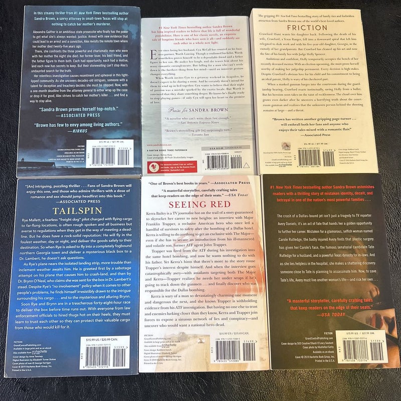 6 Sandra Brown Paperback bundle