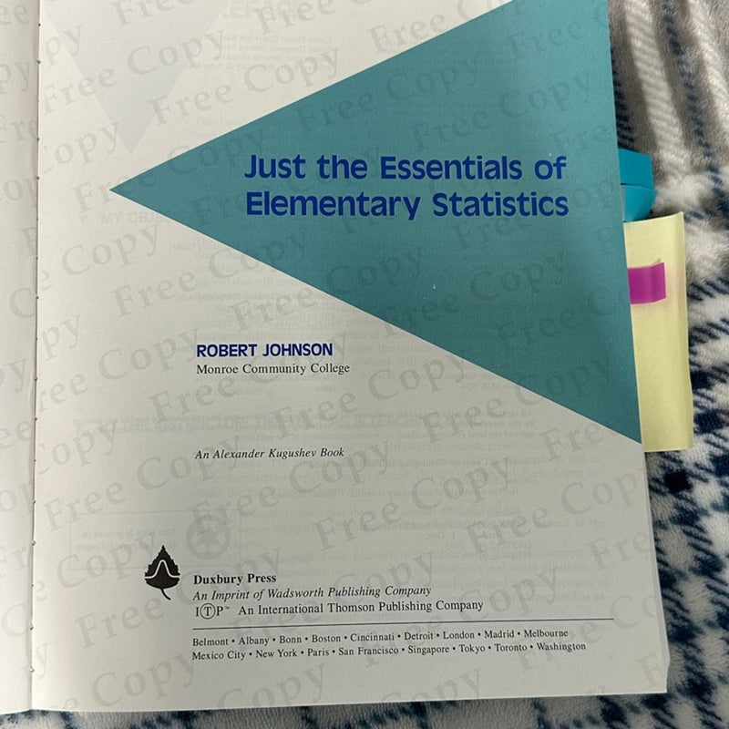 Just the Essentials of Elementary Statistics